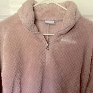 Pink girls Columbia pull over size Large